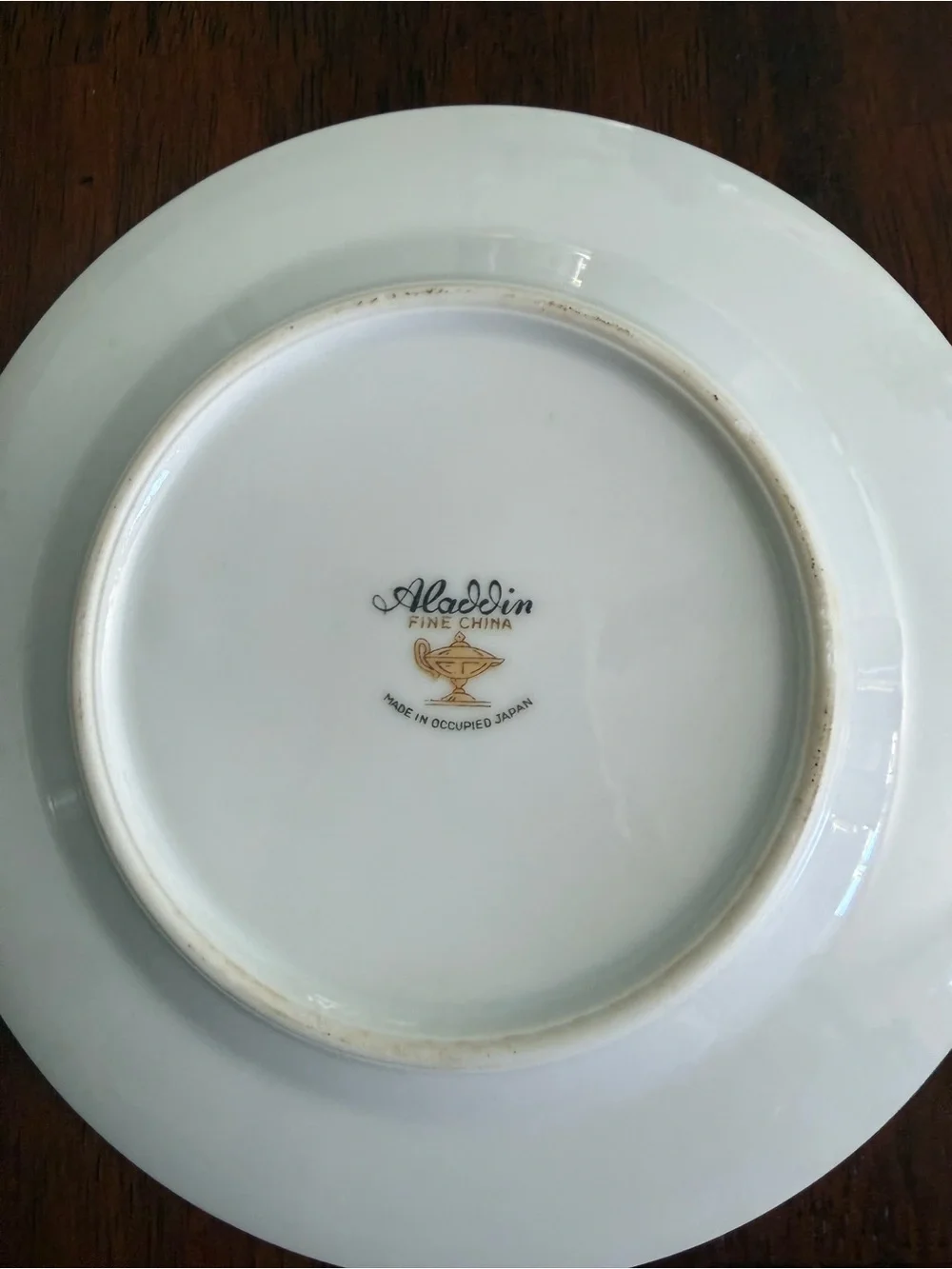Aladdin Vintage Floral Bone China Teacup and Saucer - Cream with Pastel Florals